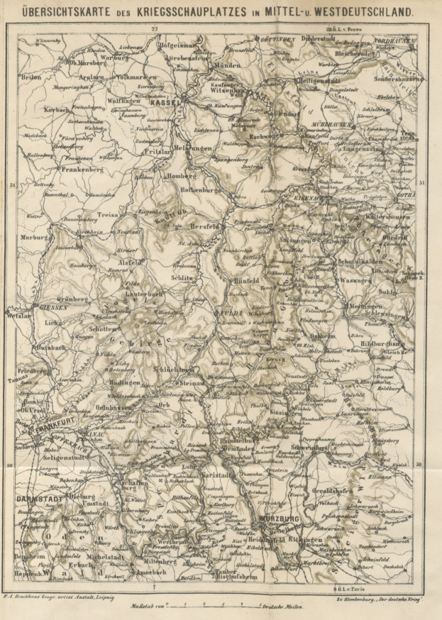 Ein altes Deutschland-Karte mit sichtbarem Text, das historische Provinzgrenzen im Hintergrund zeigt.