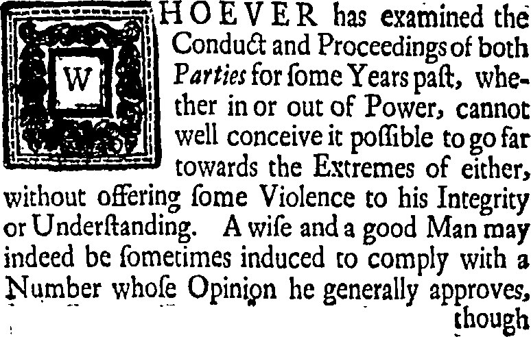 Schwarzes und weißes Foto eines Mannes im Anzug und mit Krawatte mit zentriertem Text und Logo, wobei der Text politische Verhaltensweisen und Integrität diskutiert.