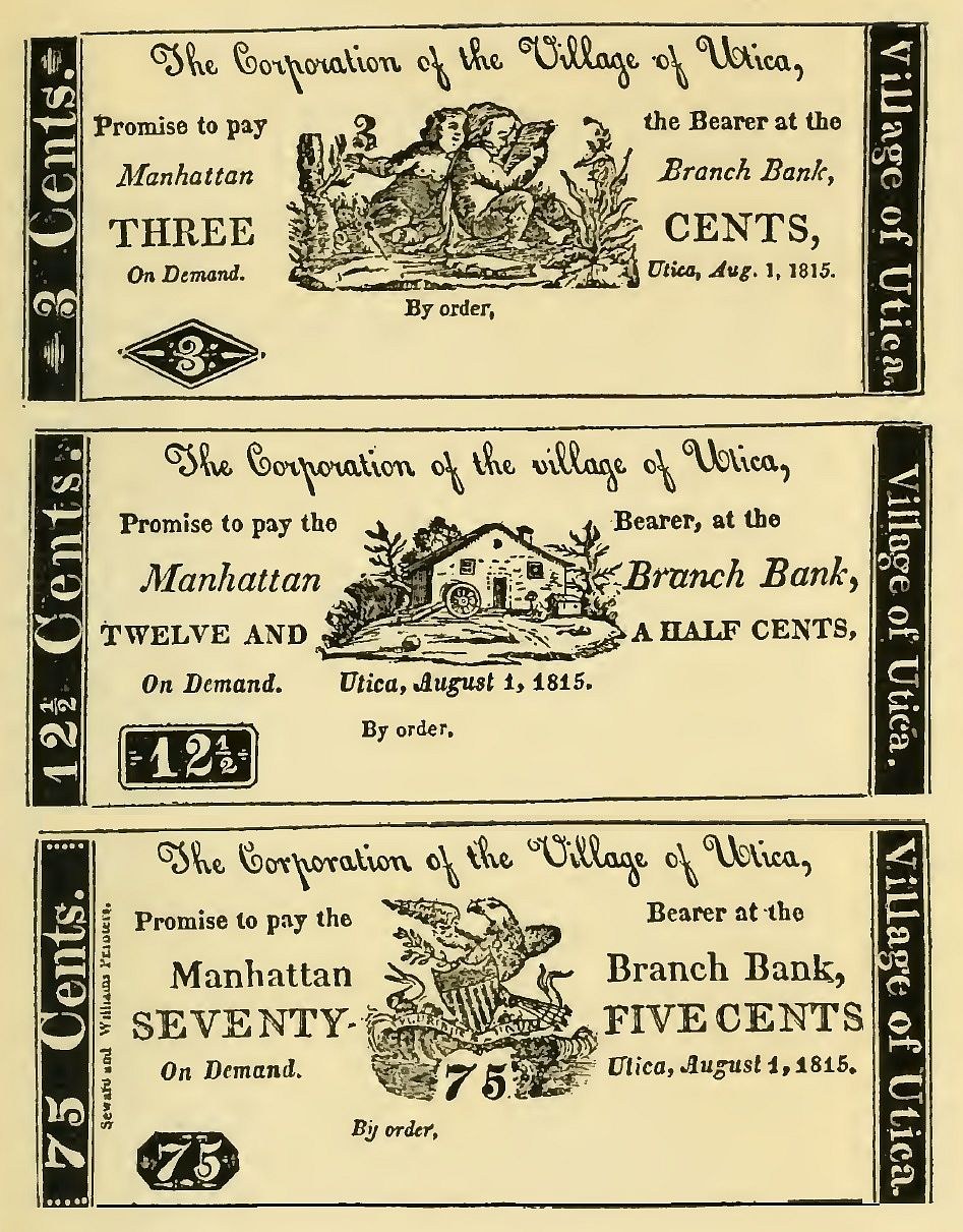 Anzeige für eine Bank mit einem alten Buchumschlag mit einer Illustration eines Mannes und einer Frau nebeneinander, begleitet von Text und Geldbeträgen.