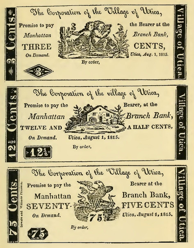 Anzeige für eine Bank mit einem alten Buchumschlag mit einer Illustration eines Mannes und einer Frau nebeneinander, begleitet von Text und Geldbeträgen.