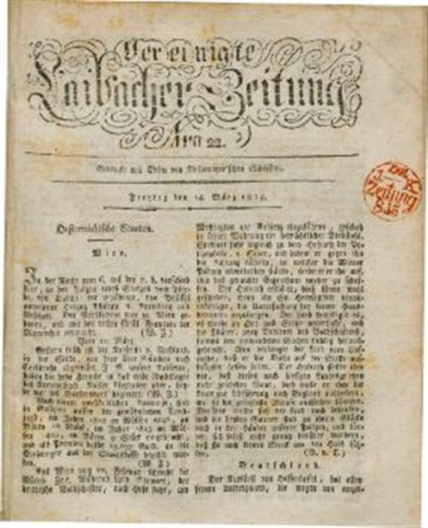 Ein altes Dokument mit Text, das ein rotes Siegel auf der rechten Seite trägt, das die Geburtsurkunde des Kaisers Wilhelm II. von Deutschland ist.